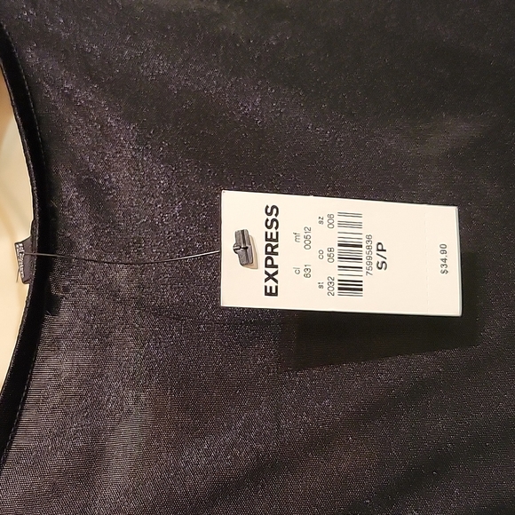 NWT Top S Black Jersey & Fake Leather - Picture 9 of 9